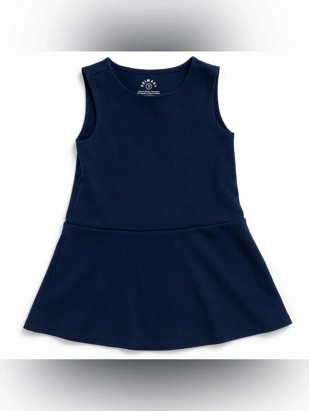 Primary Navy Sleeveless Dress with Pockets | Girls Size 5